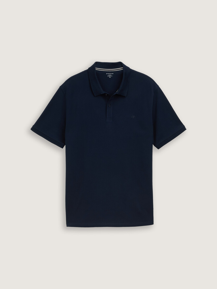 polo piqué grande taille avec logo brodé