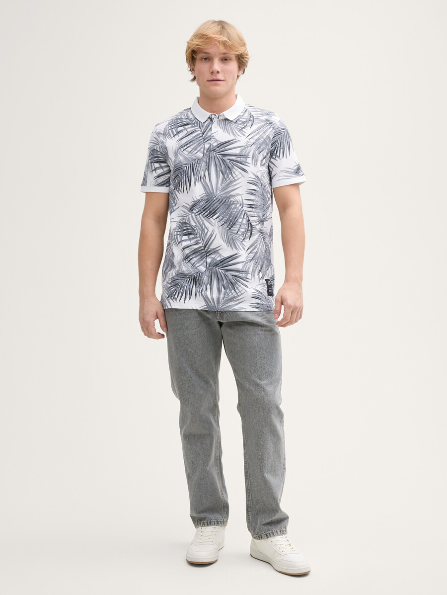 polo piqué à motifs