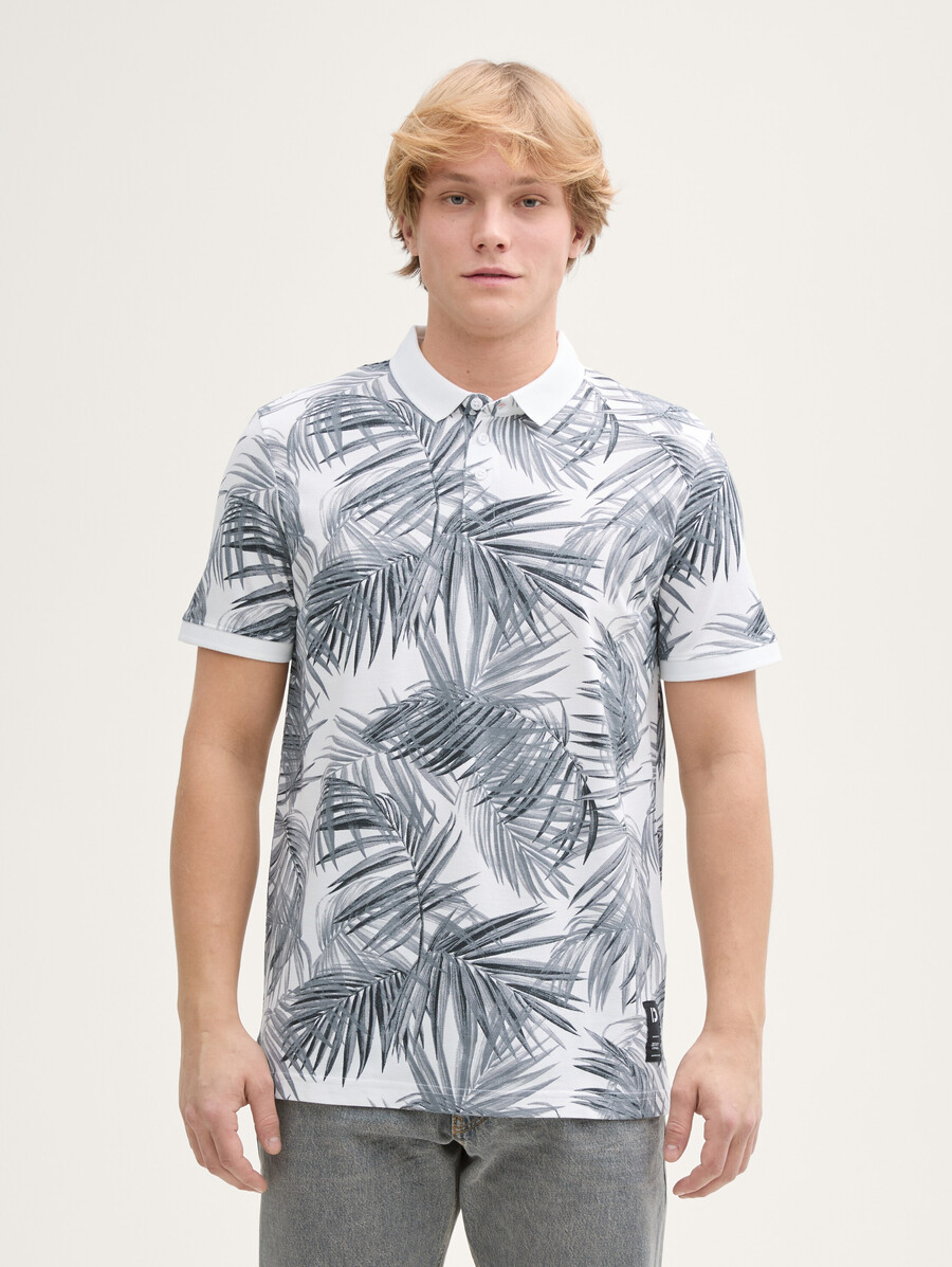 polo piqué à motifs