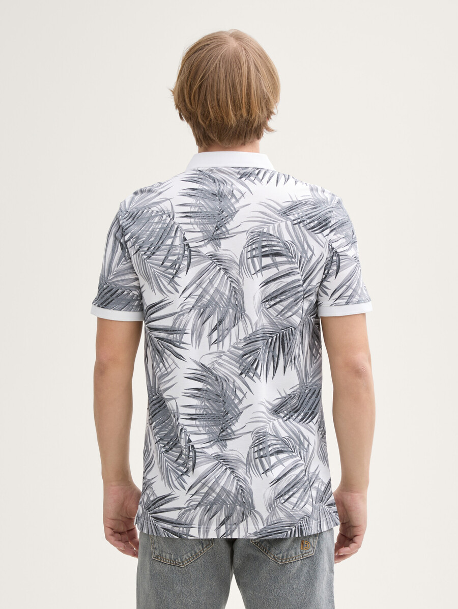 polo piqué à motifs