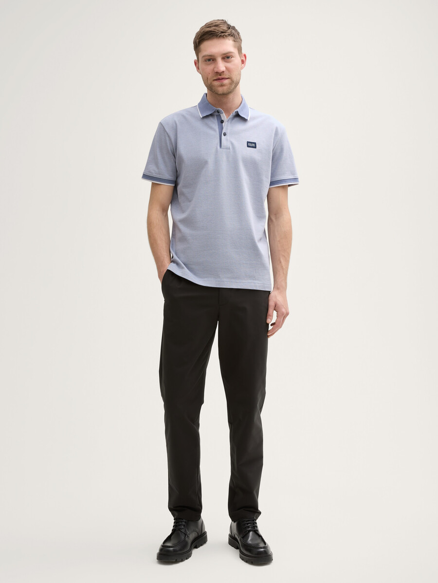 polo en piqué avec étiquette logo