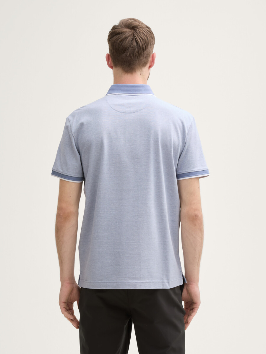 polo en piqué avec étiquette logo