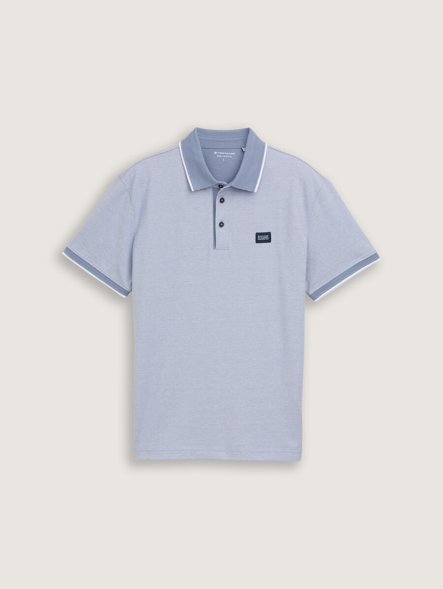 polo en piqué avec étiquette logo