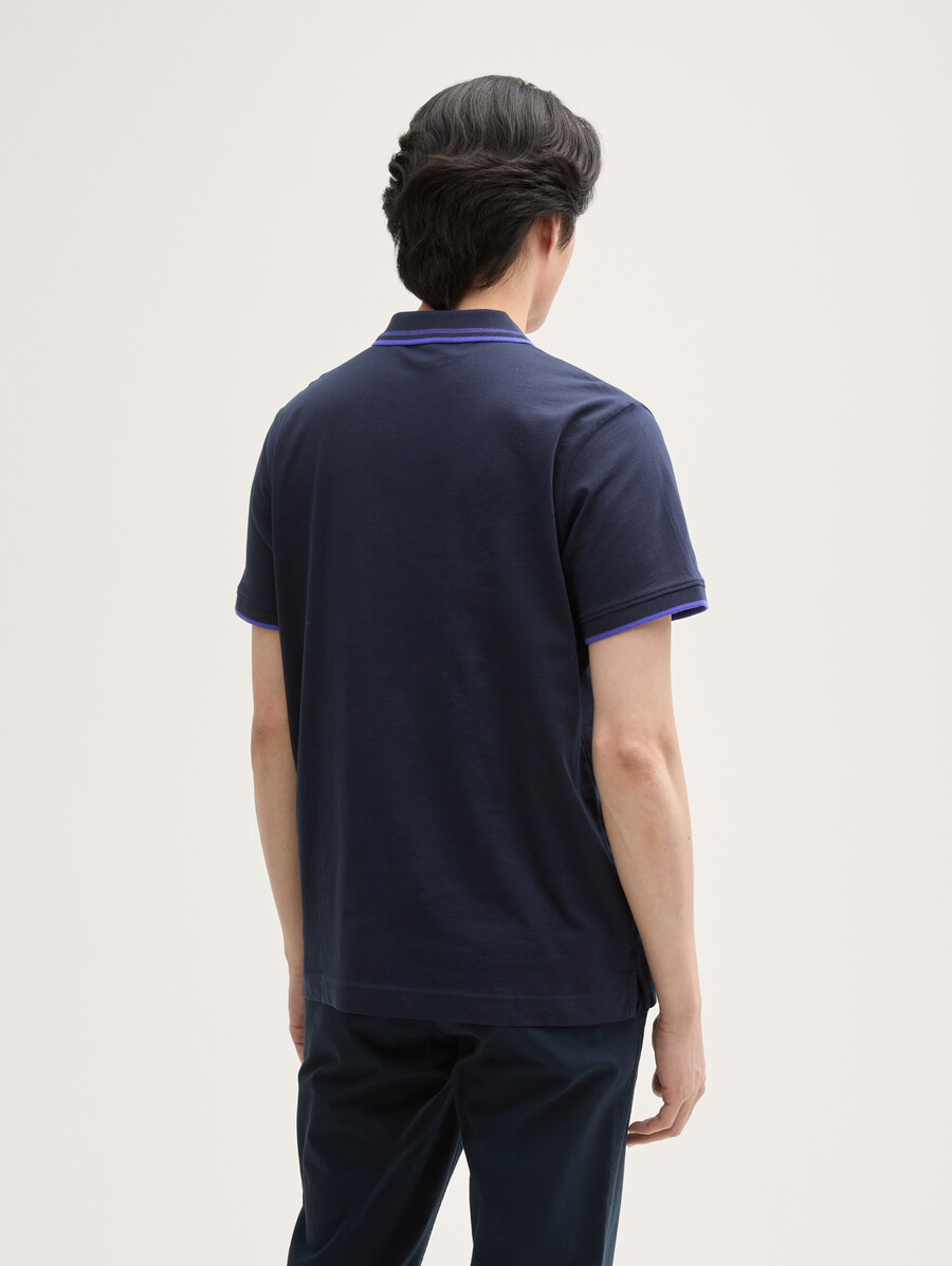 polo en coton imprimé du logo