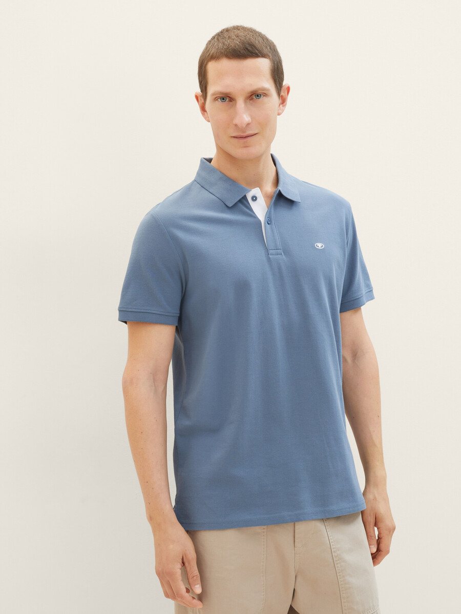 polo en piqué avec logo brodé
