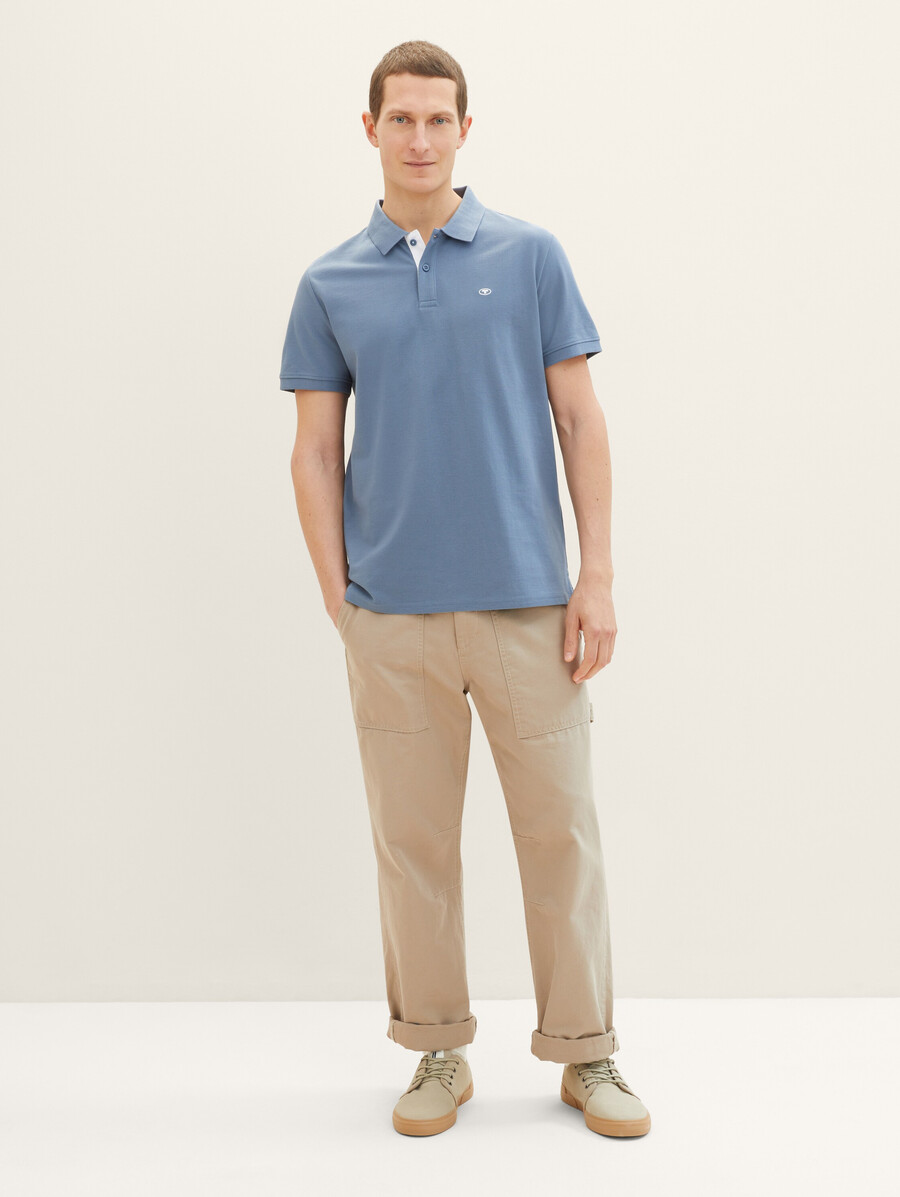 polo en piqué avec logo brodé