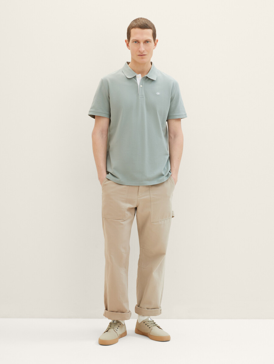 polo en piqué avec logo brodé