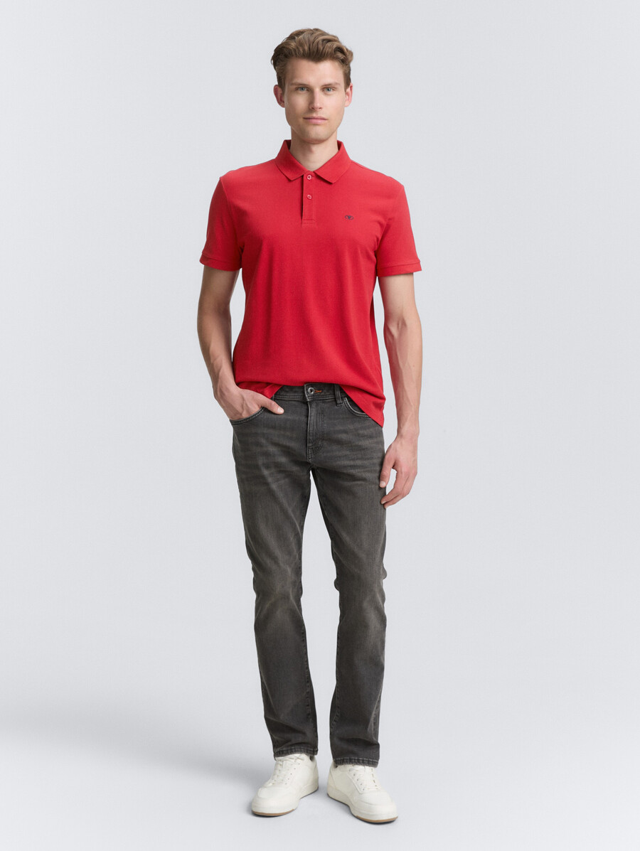 polo en piqué avec logo brodé