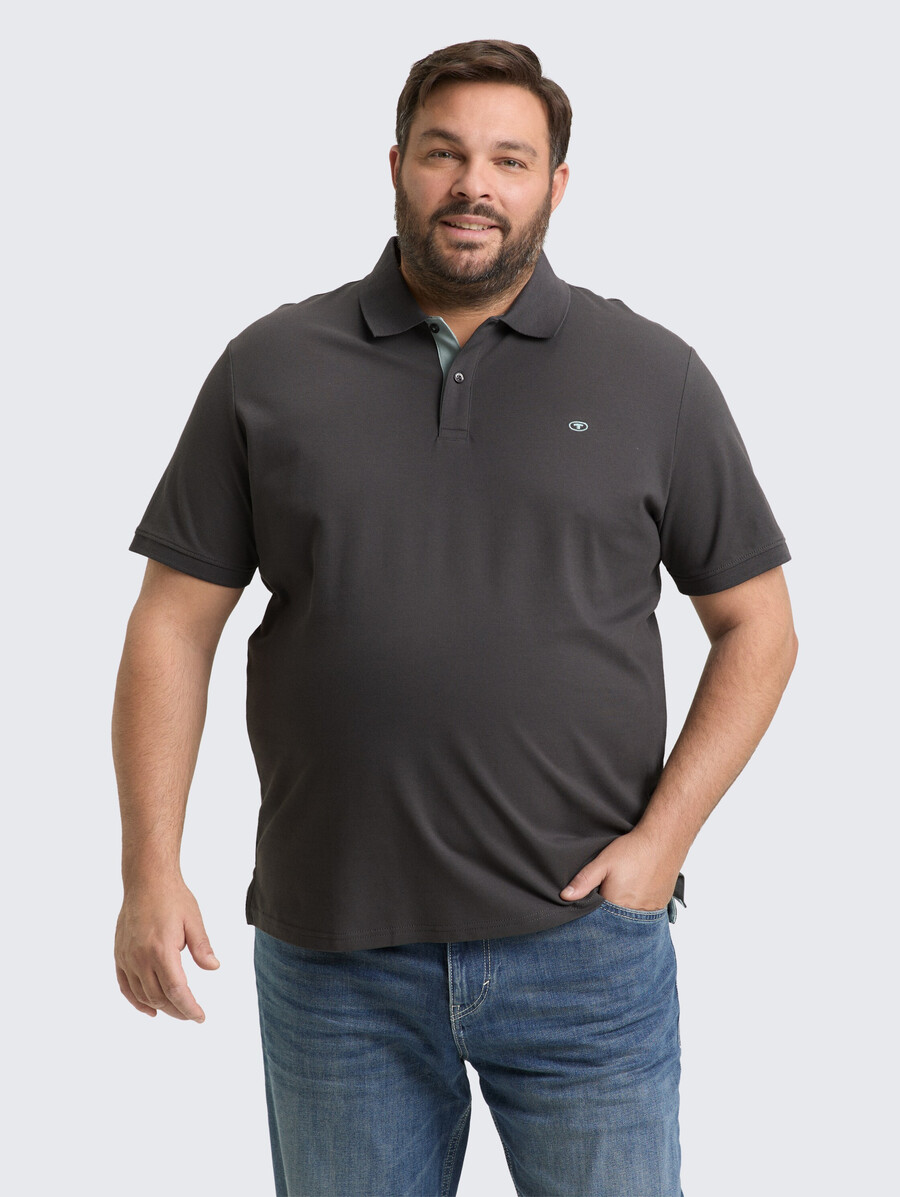 polo piqué grande taille avec logo brodé