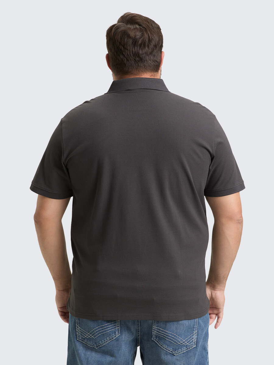 polo piqué grande taille avec logo brodé