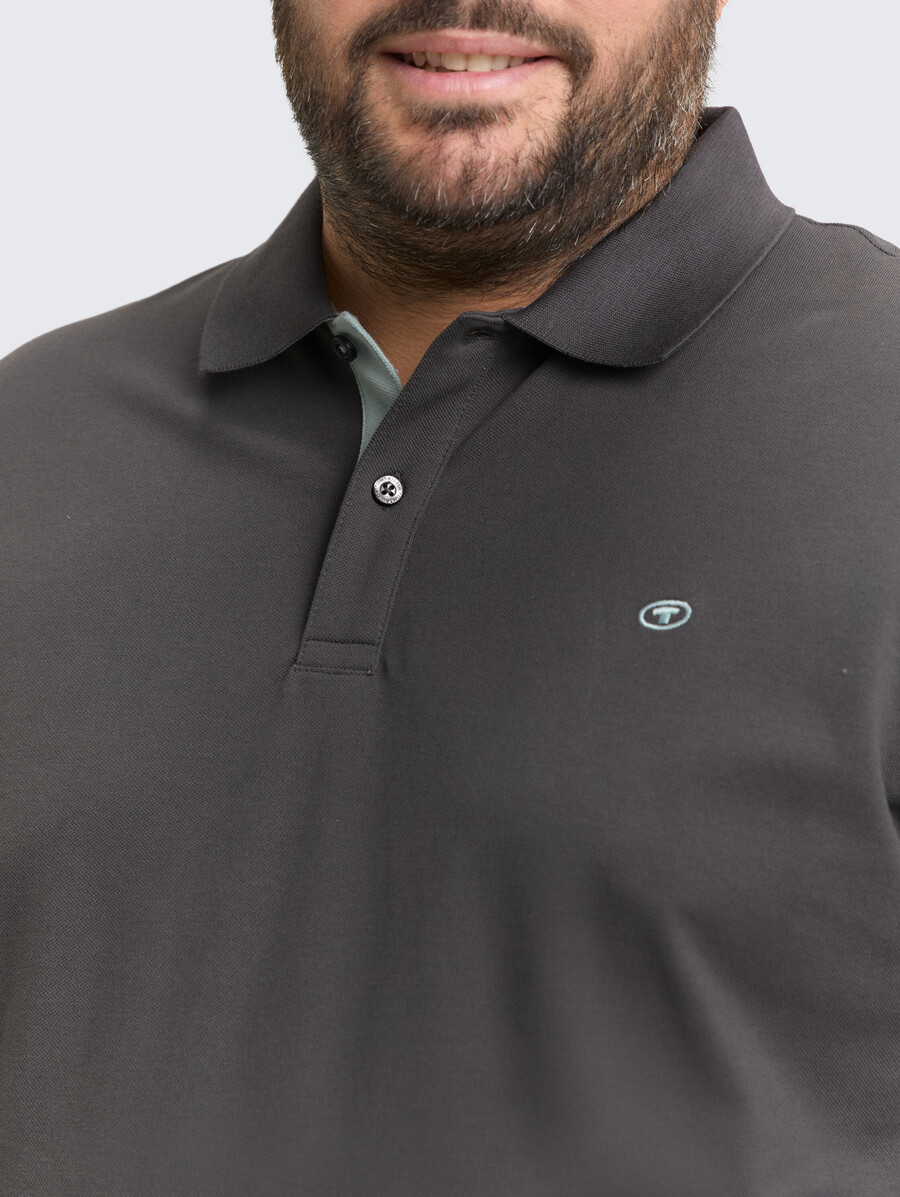 polo piqué grande taille avec logo brodé