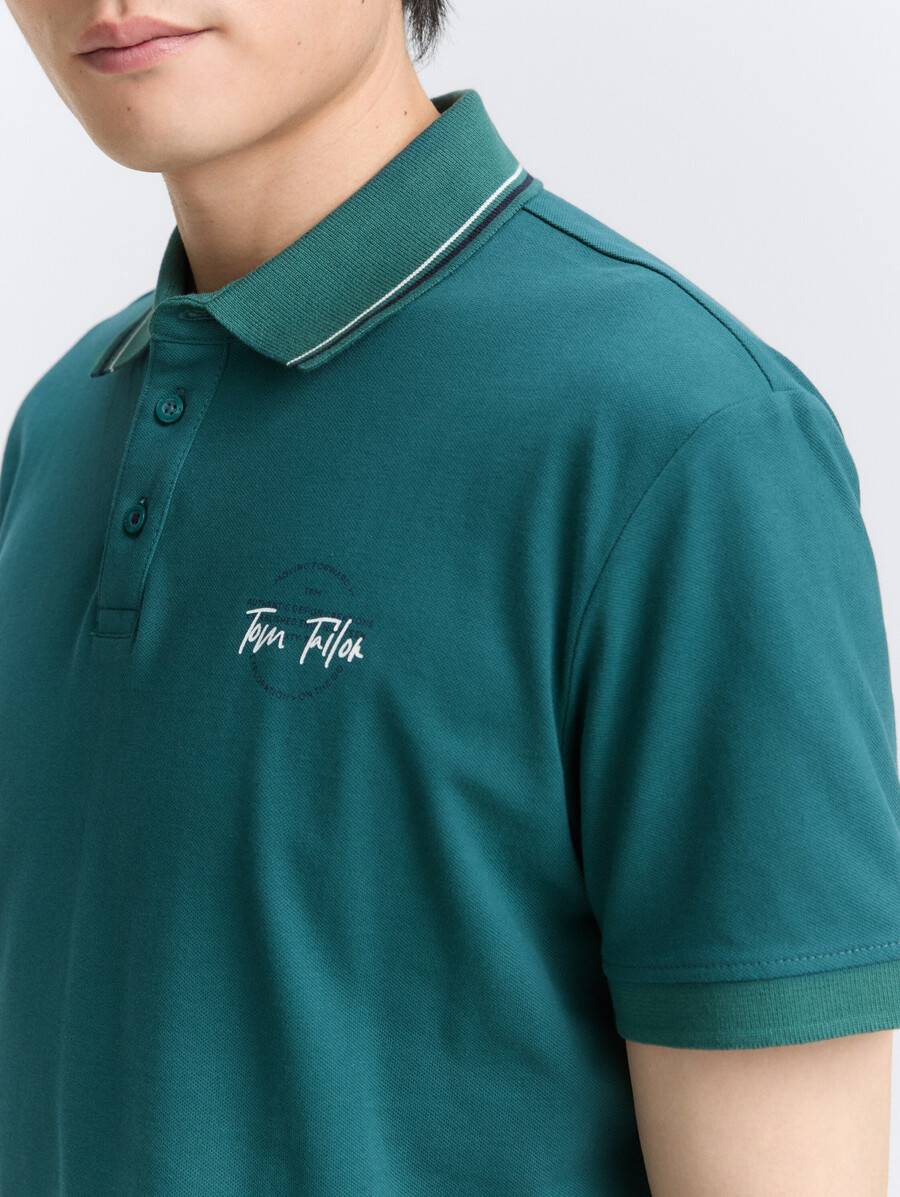 polo piqué imprimé