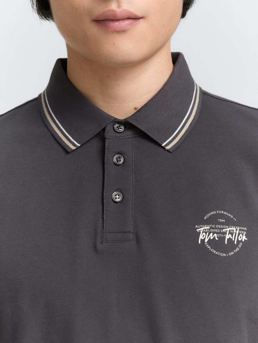 polo piqué imprimé