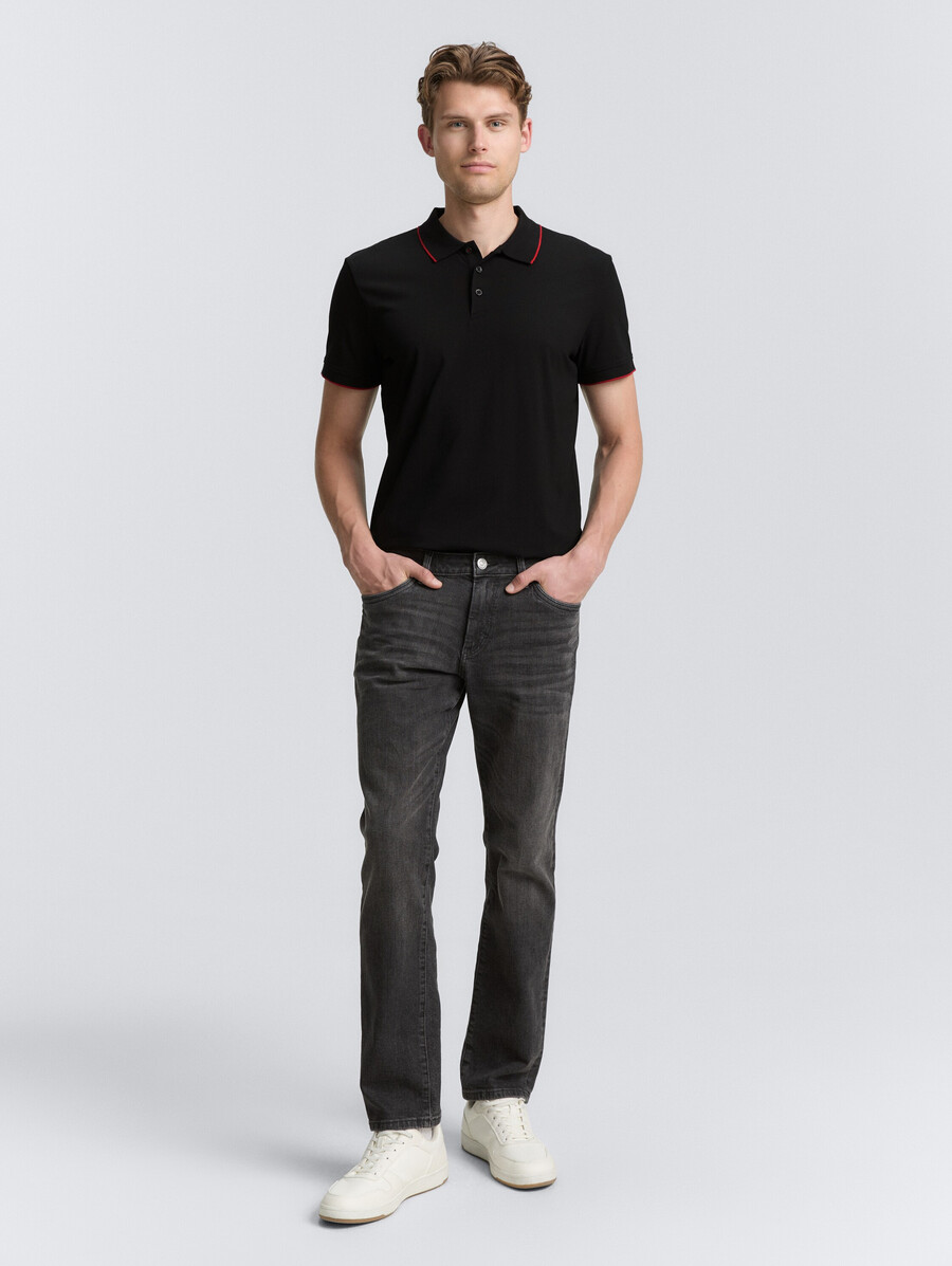 polo en jersey coupe ajustée et extensible
