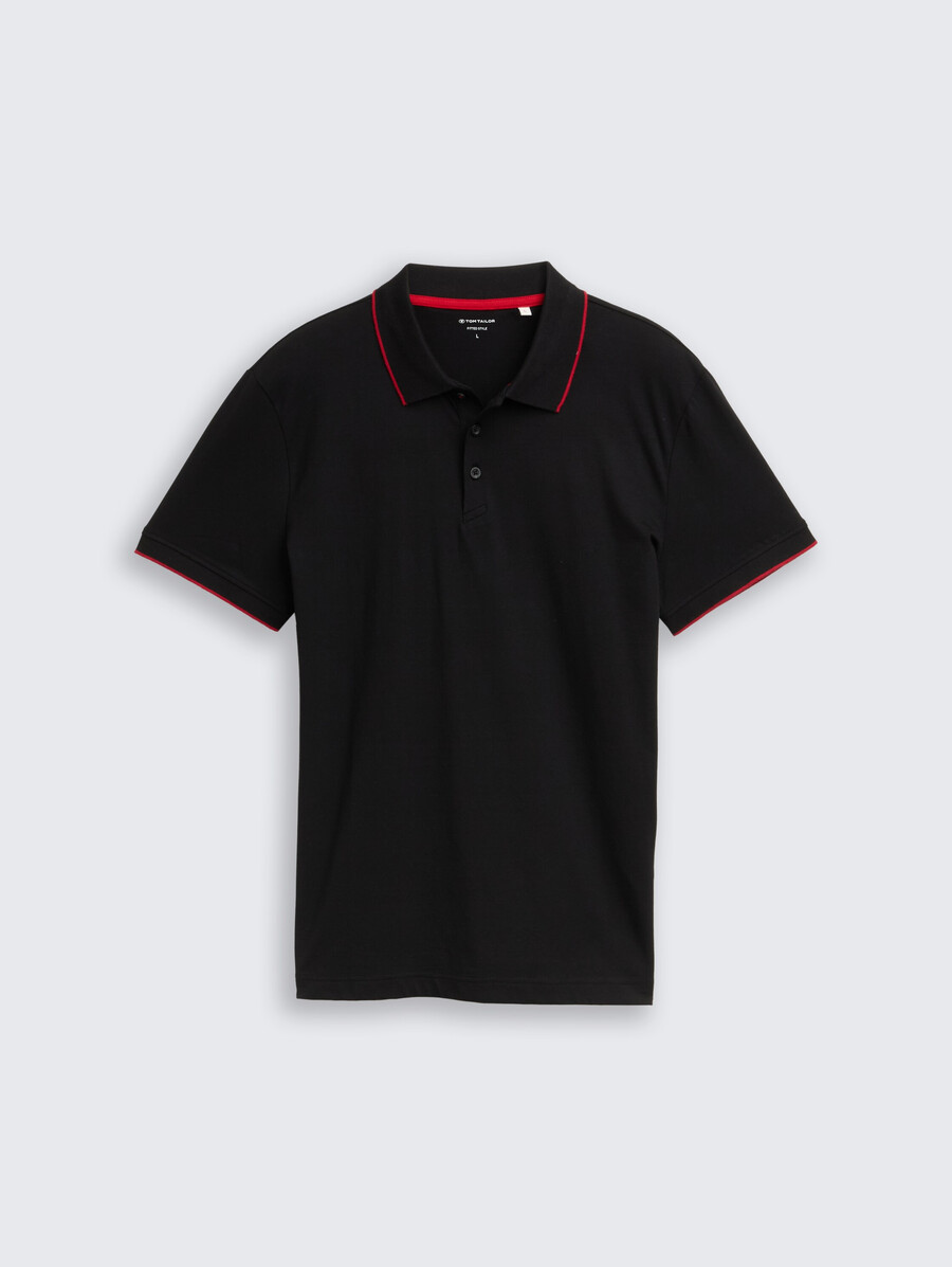 polo en jersey coupe ajustée et extensible
