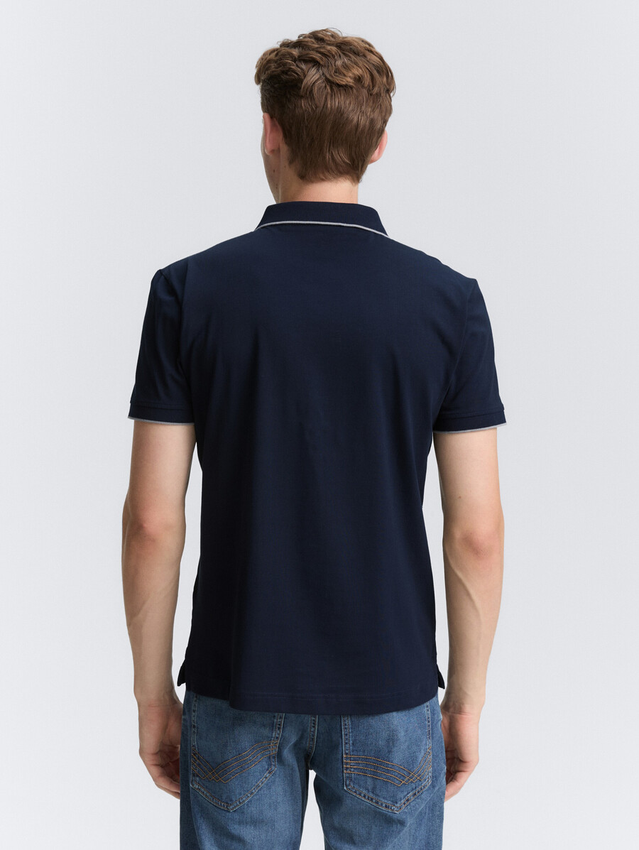 polo en jersey coupe ajustée et extensible