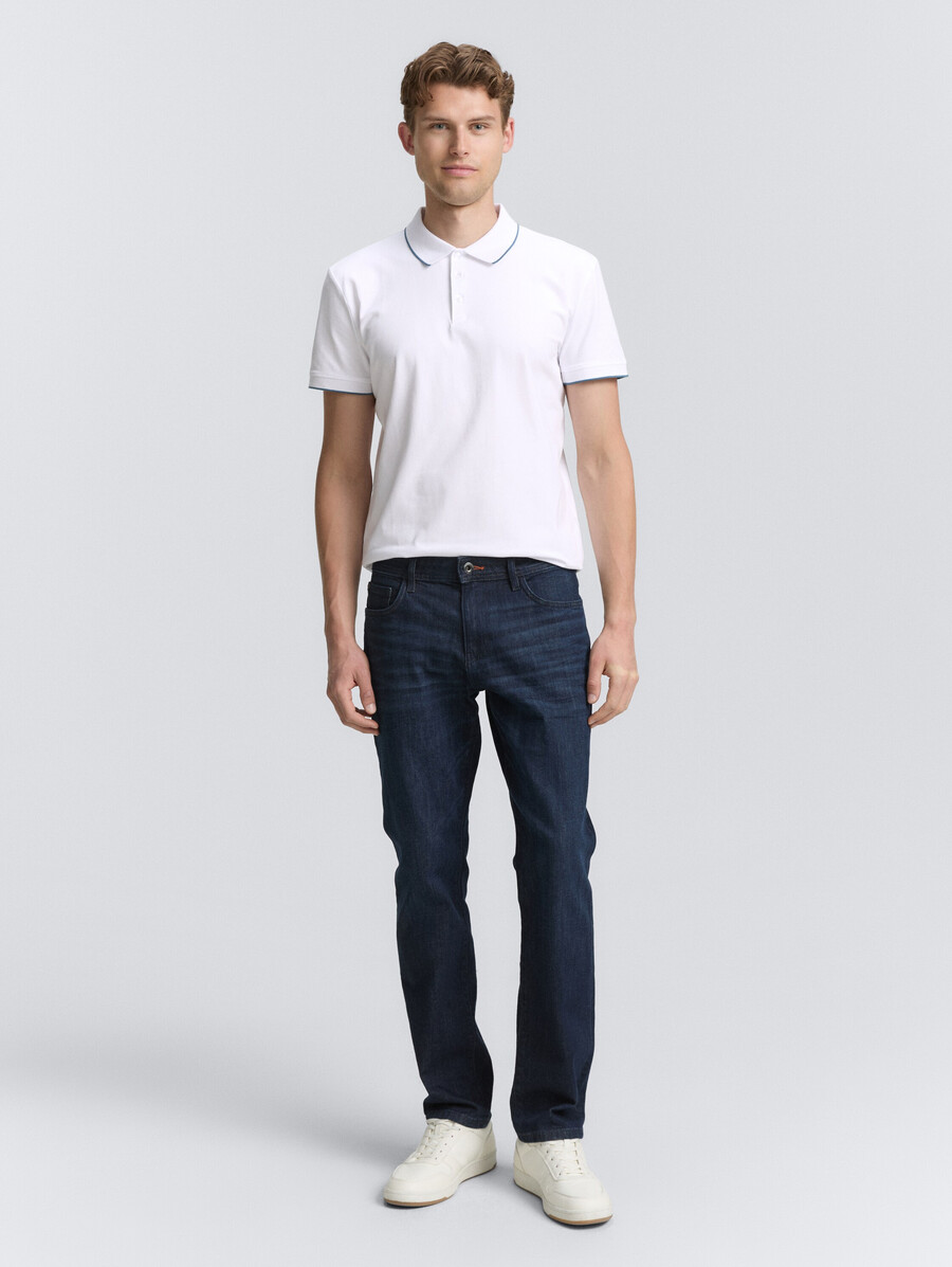 polo en jersey coupe ajustée et extensible
