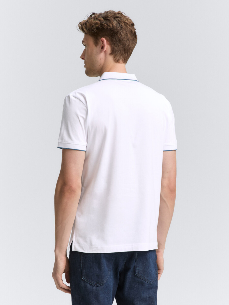 polo en jersey coupe ajustée et extensible