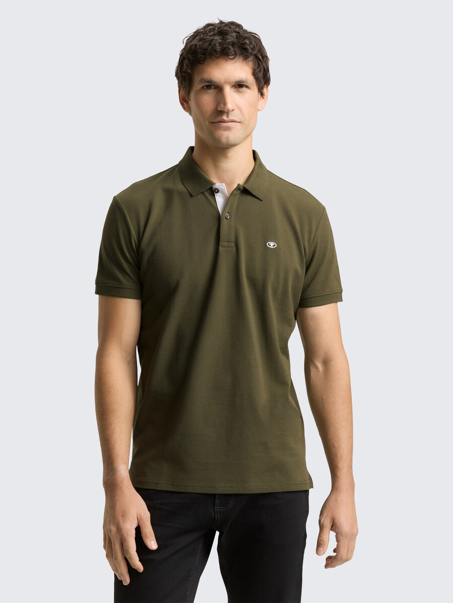 polo en piqué avec logo brodé