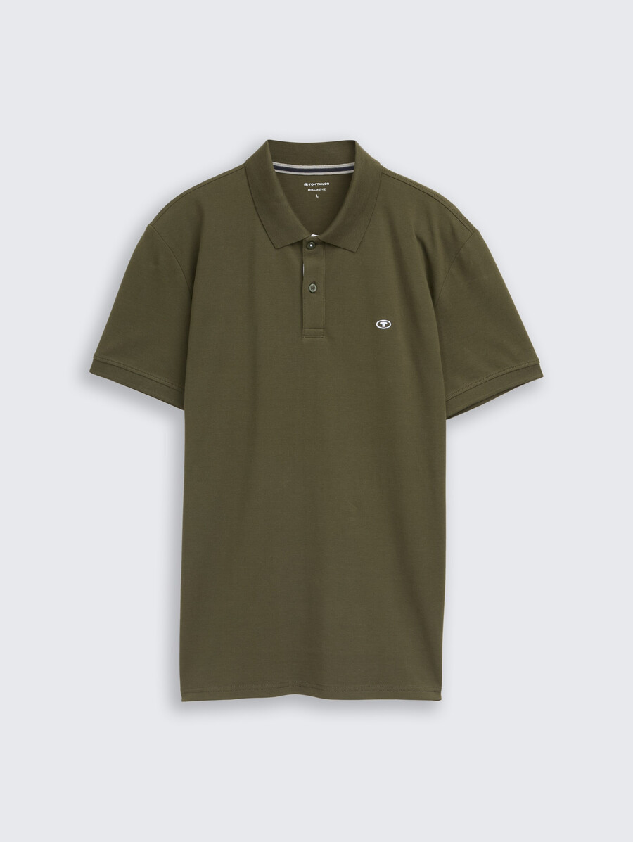polo en piqué avec logo brodé