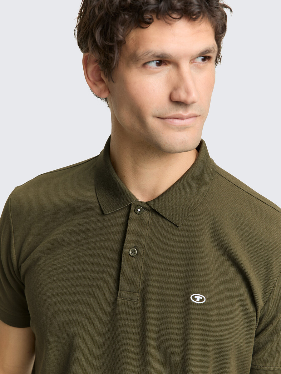 polo en piqué avec logo brodé