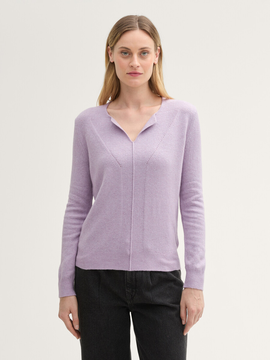 pull texturé en laine comfort