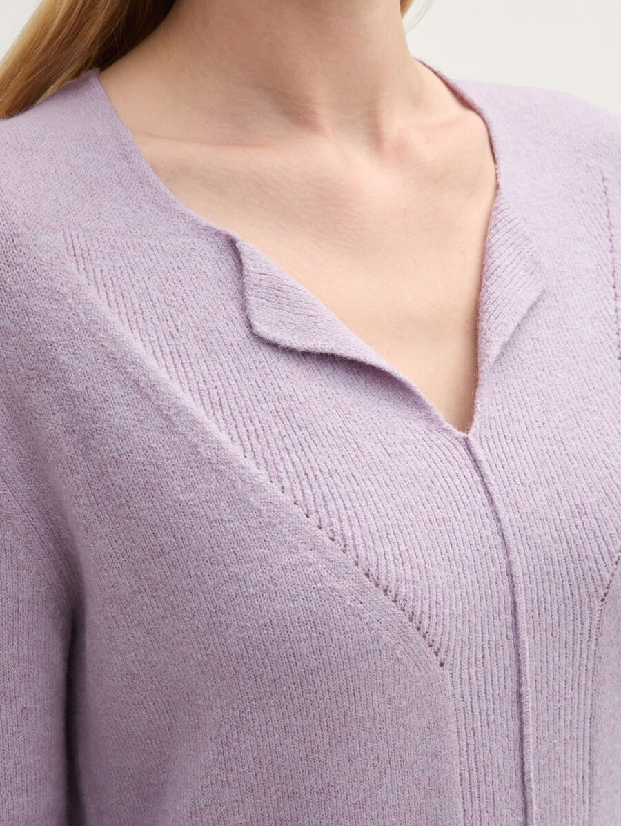 pull texturé en laine comfort