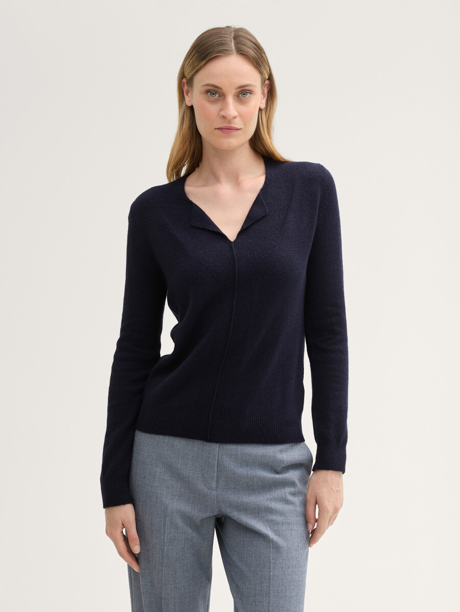 pull texturé en laine comfort