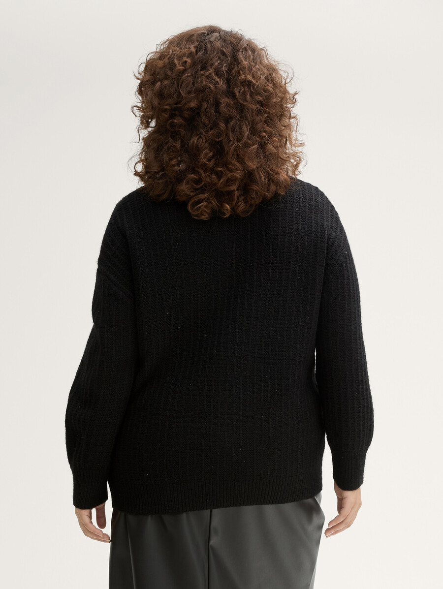 pull en maille grande taille à sequins