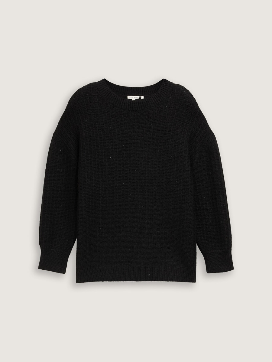 pull en maille grande taille à sequins