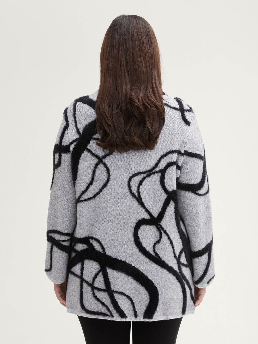 pull ample en maille à motifs grandes tailles