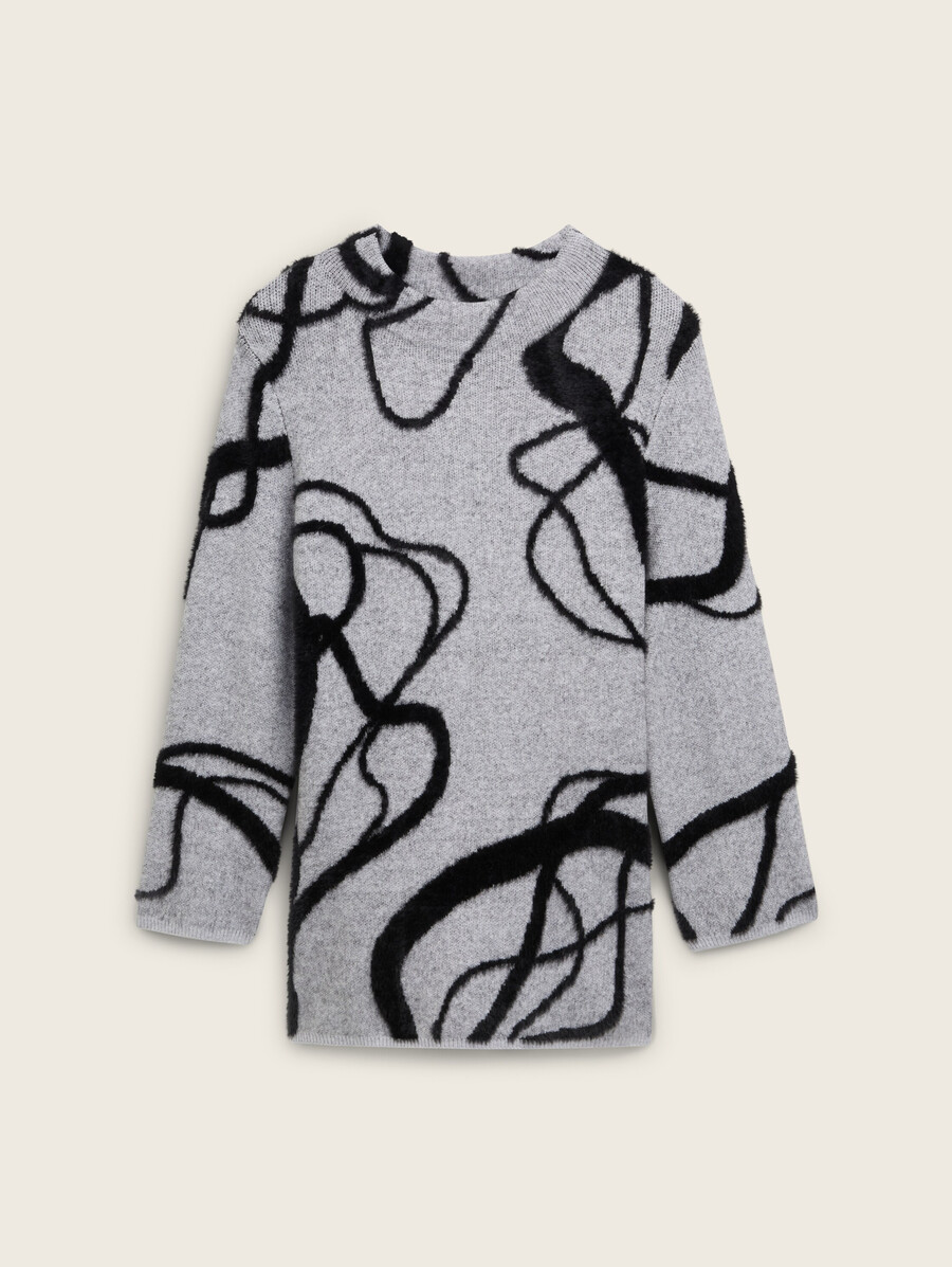 pull ample en maille à motifs grandes tailles