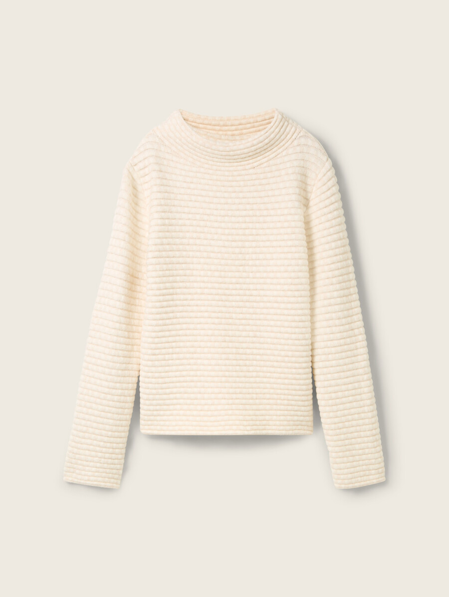 pull en maille à col montant