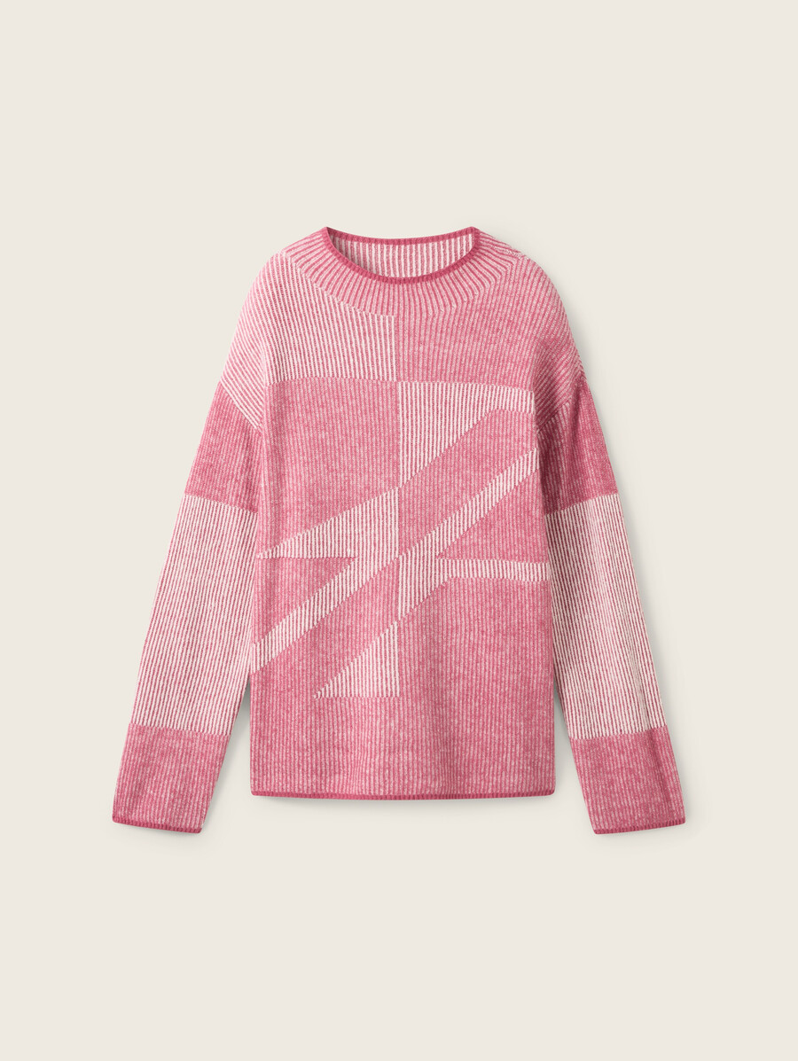 pull tricoté à motifs