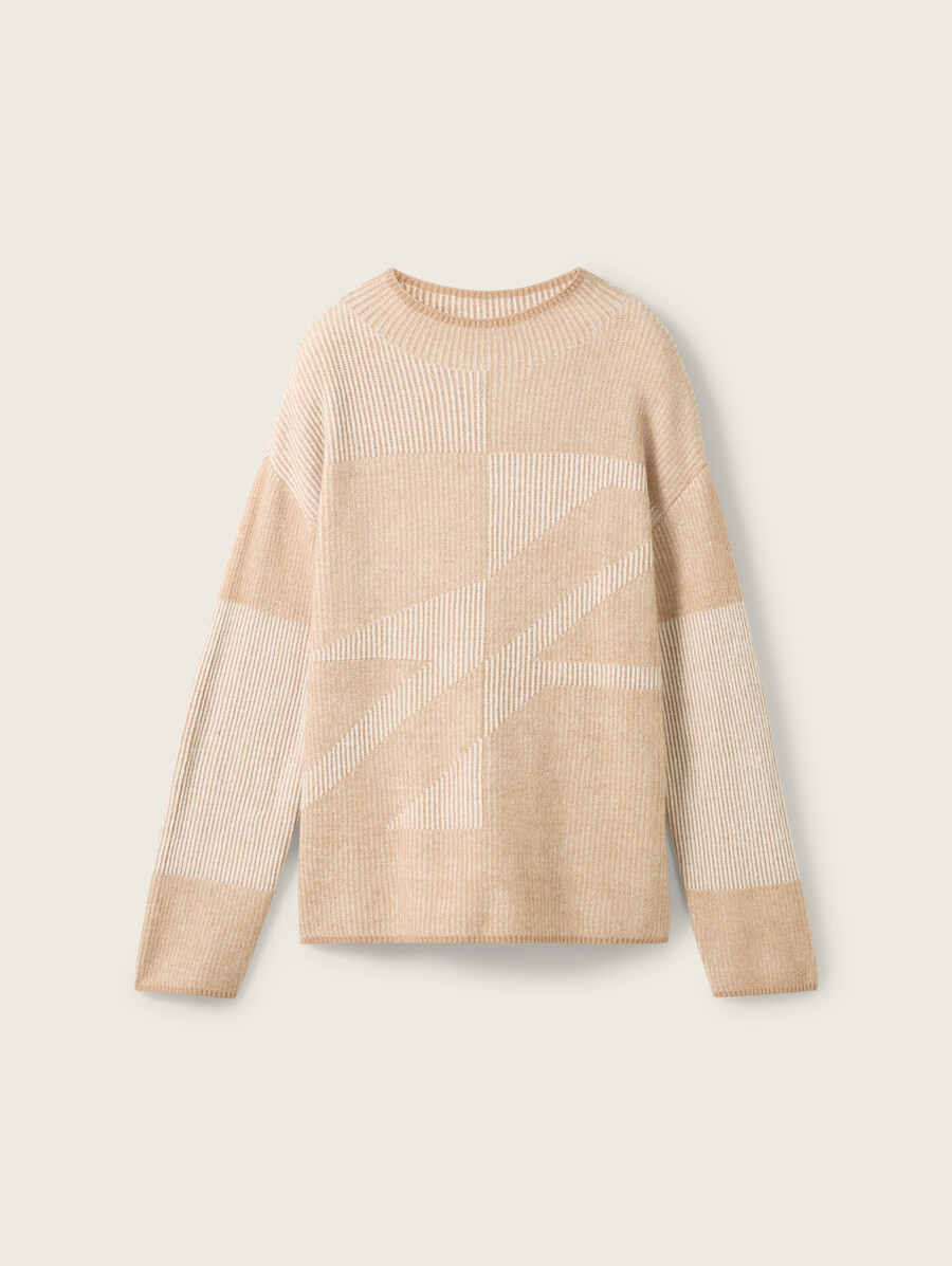 pull tricoté à motifs