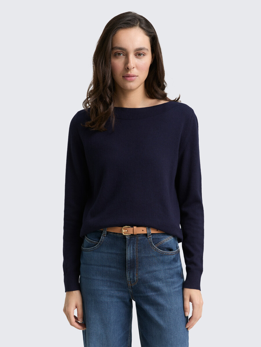 pull en maille avec mélange de cachemire