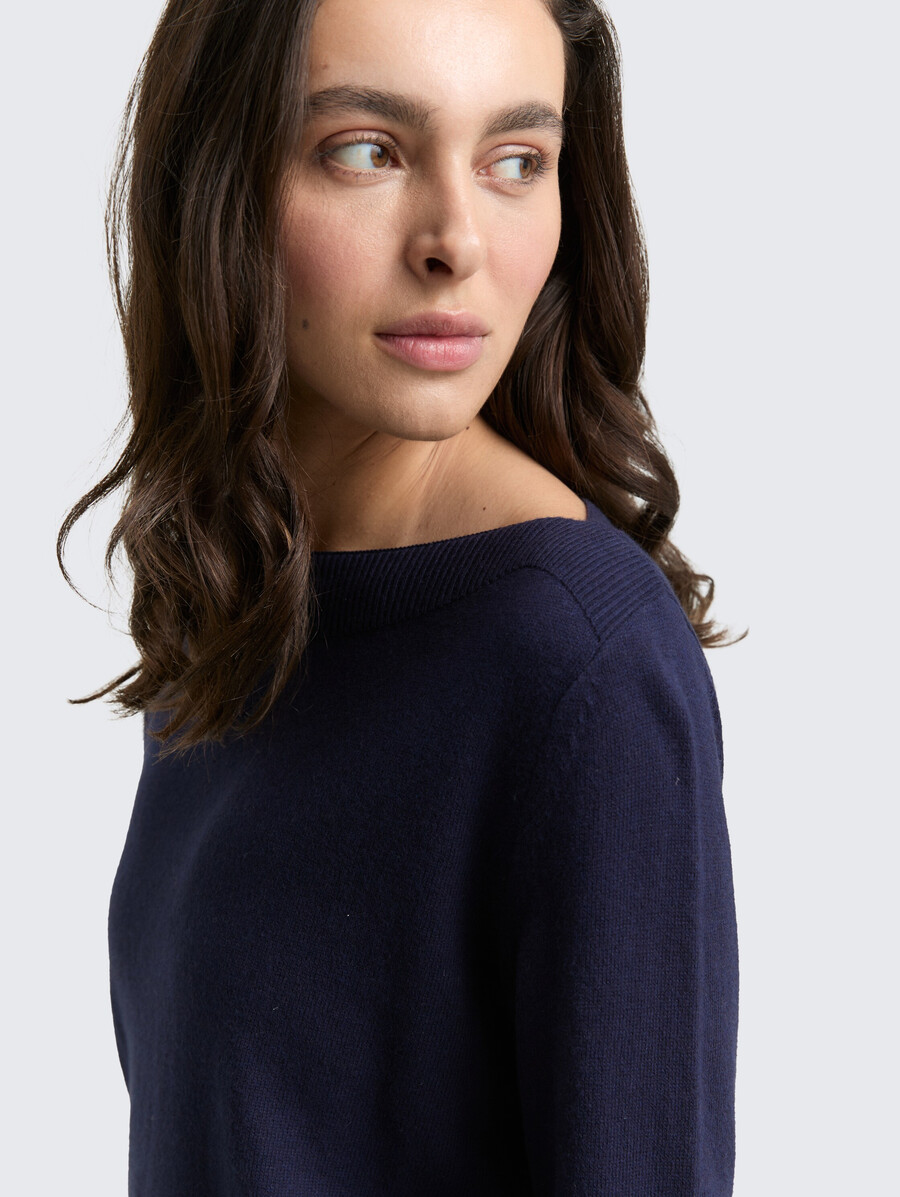 pull en maille avec mélange de cachemire