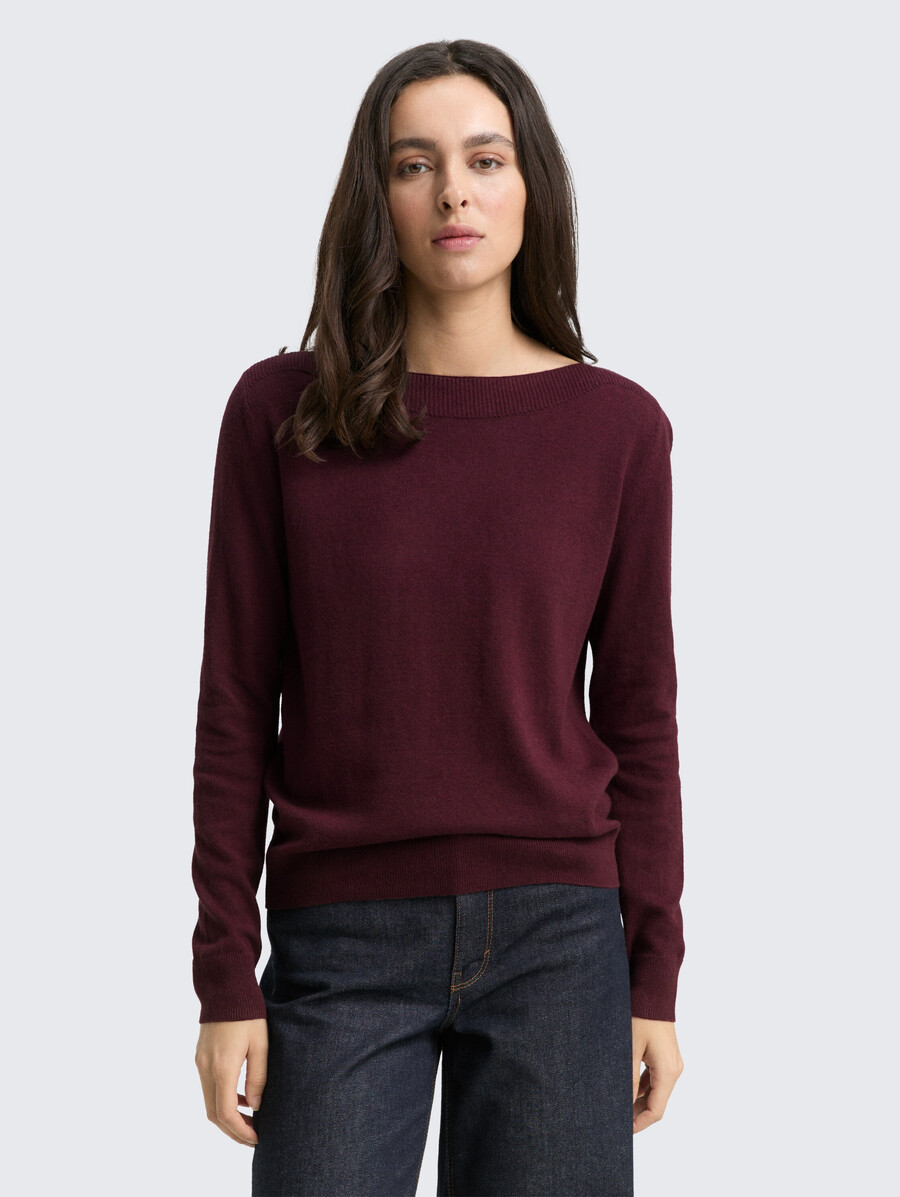 pull en maille avec mélange de cachemire