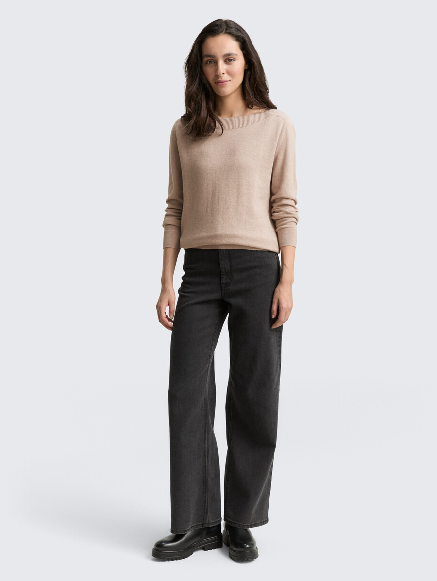 pull en maille avec mélange de cachemire