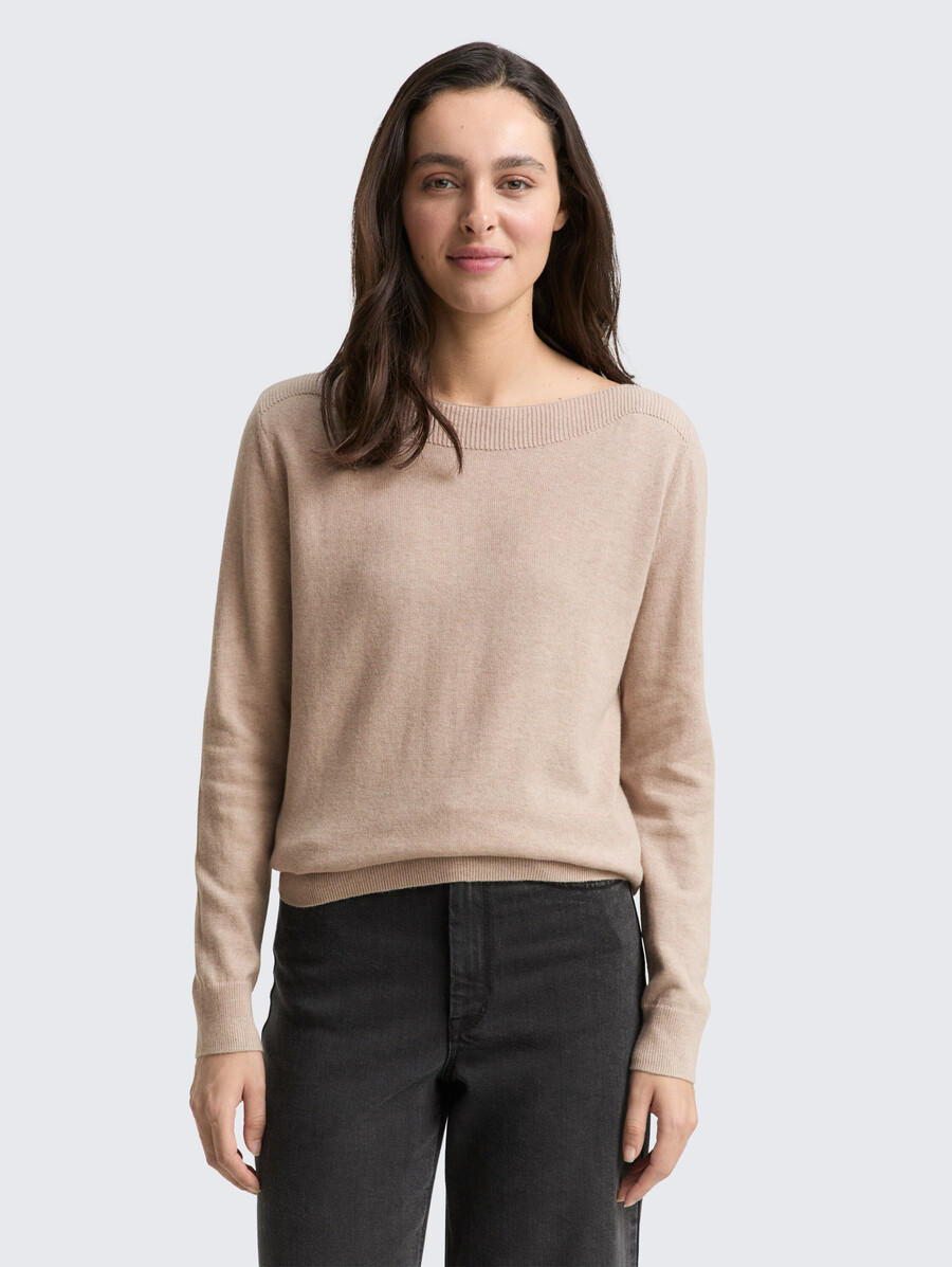 pull en maille avec mélange de cachemire