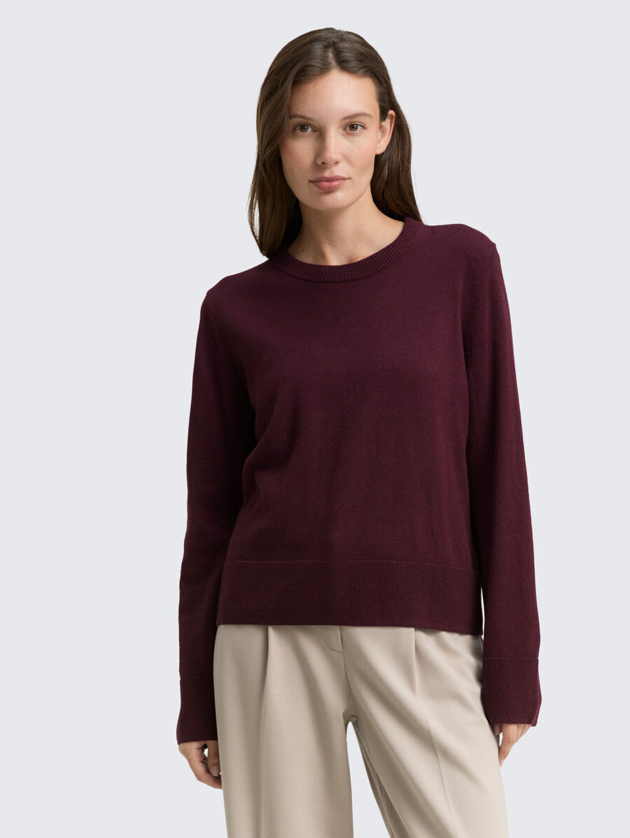 pull en maille avec mélange de cachemire