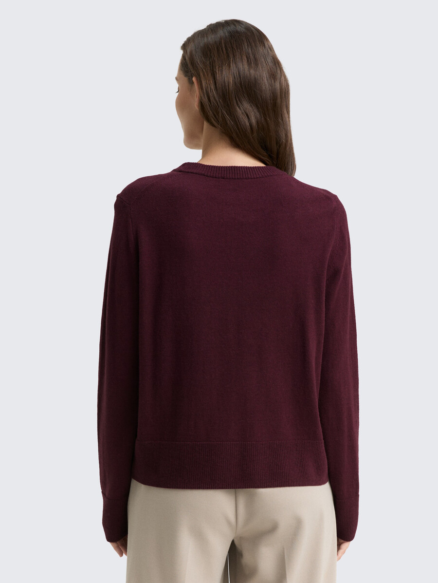 pull en maille avec mélange de cachemire