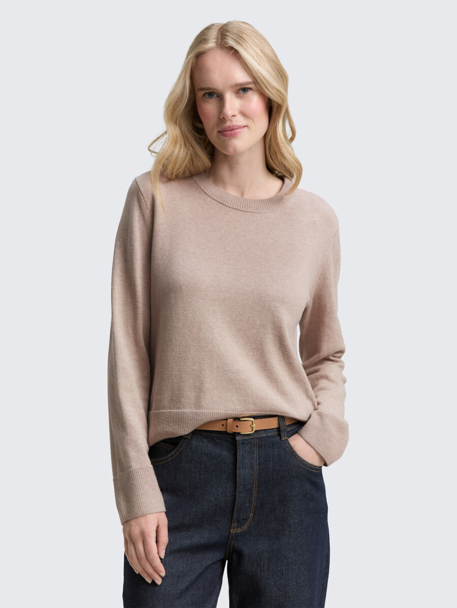 pull en maille avec mélange de cachemire