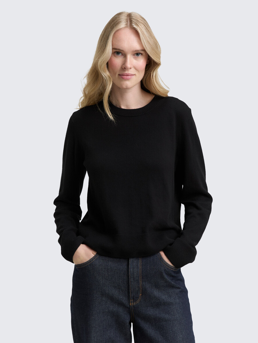 pull en maille avec mélange de cachemire