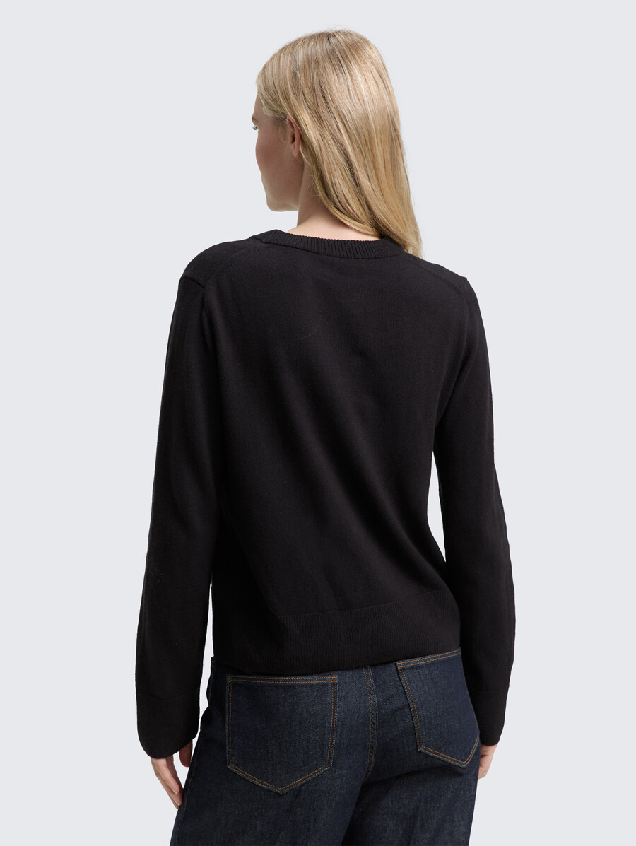 pull en maille avec mélange de cachemire
