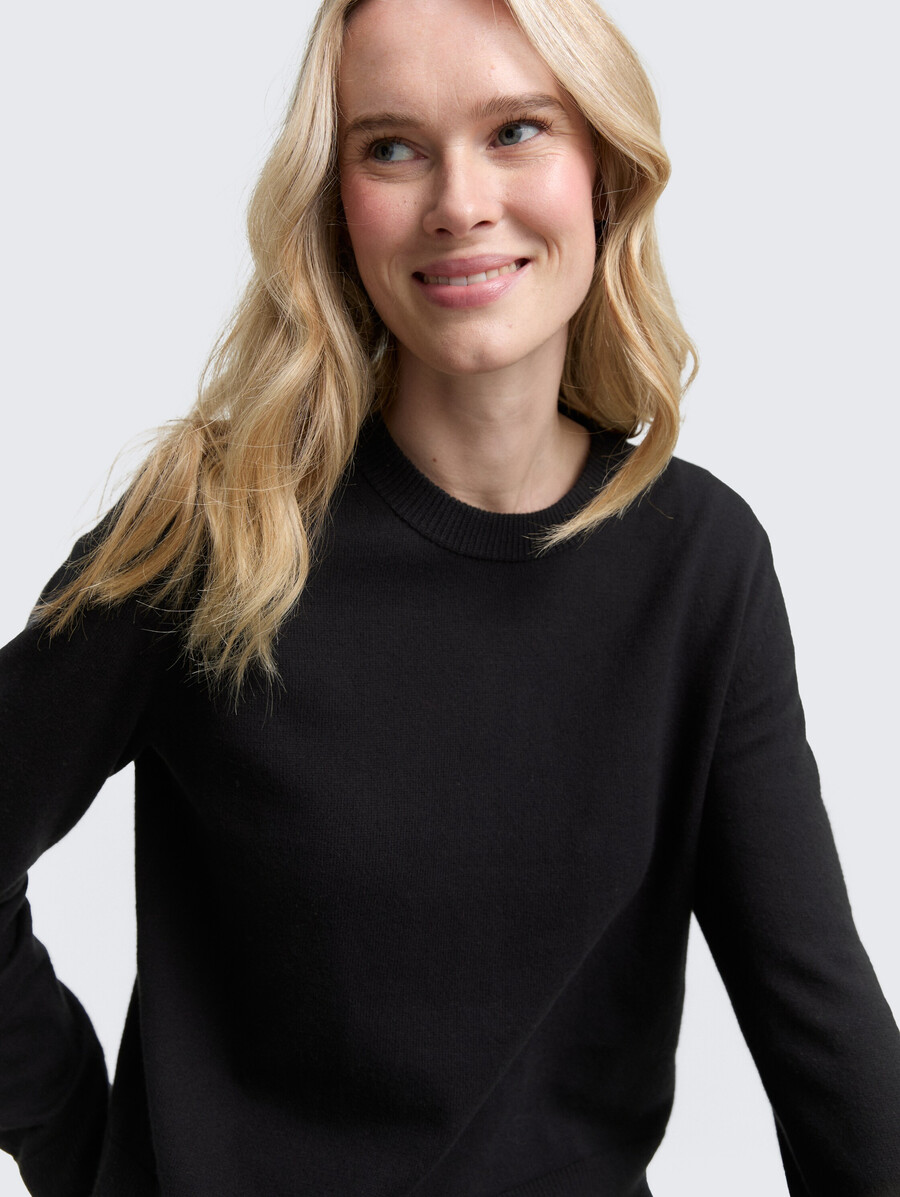 pull en maille avec mélange de cachemire