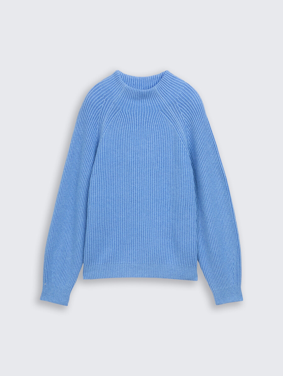 pull ample en maille à col montant