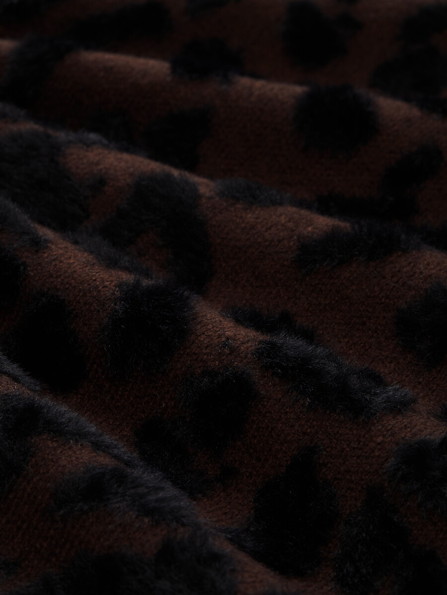 pull oversize en maille à imprimé léopard