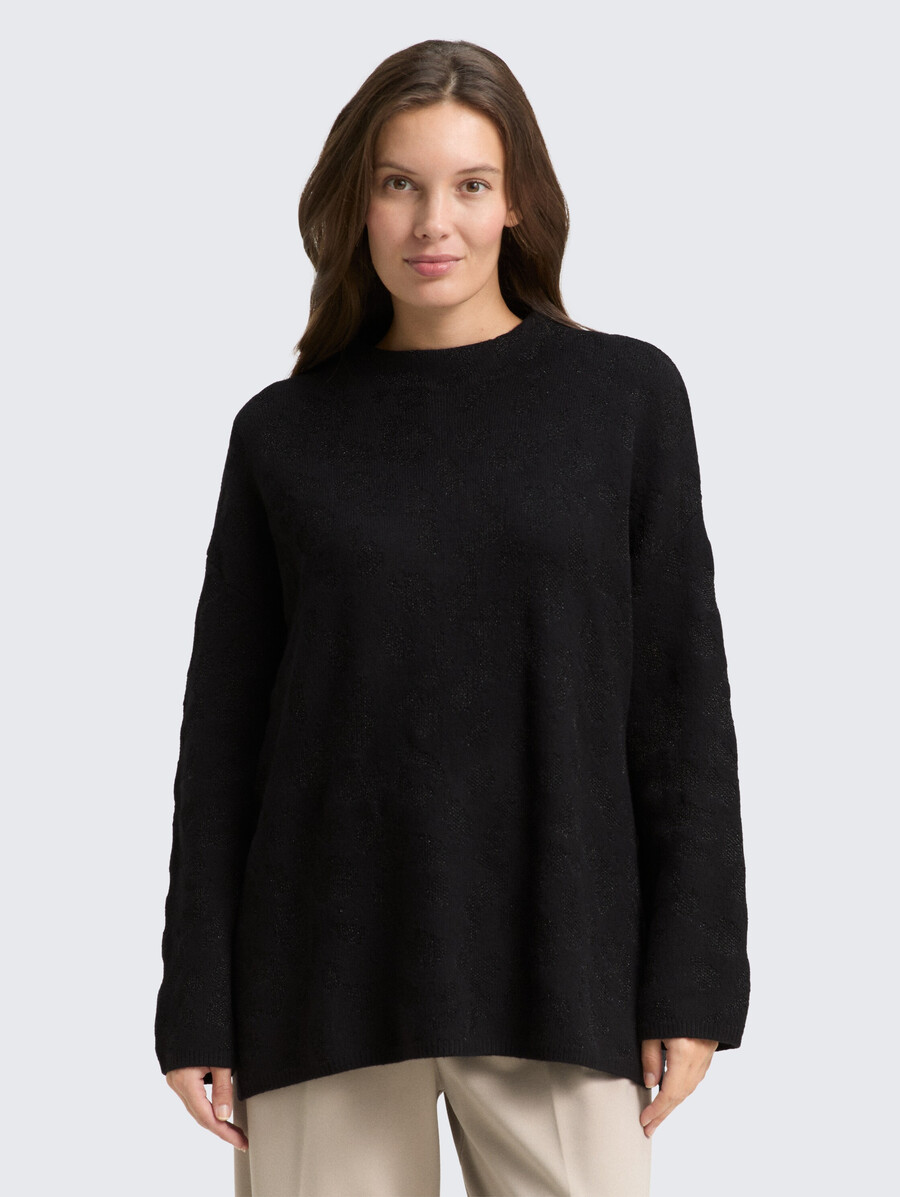 pull oversize en maille à effet pailleté