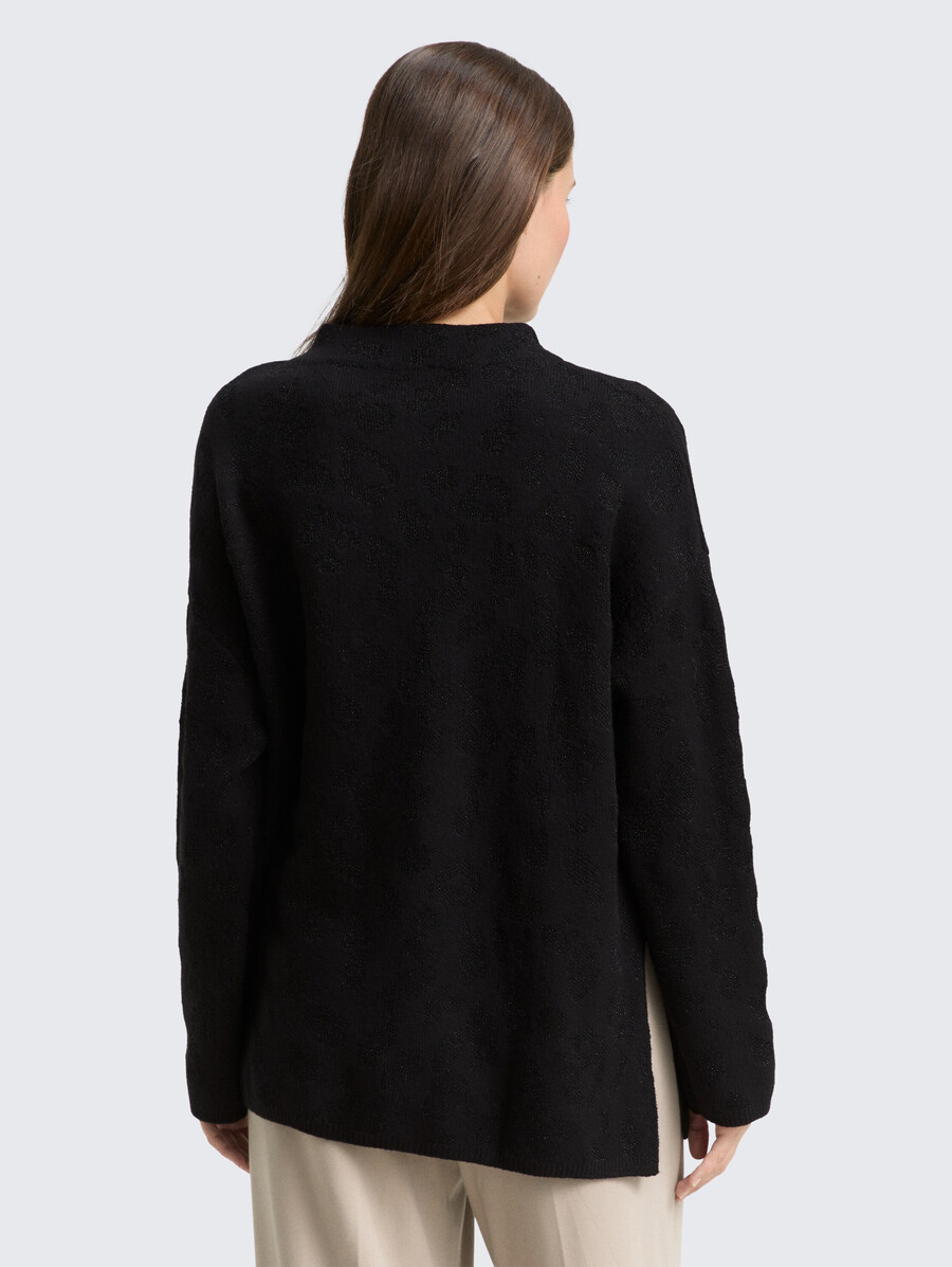pull oversize en maille à effet pailleté